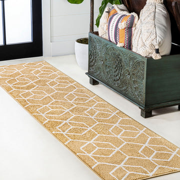 Tumbling Blocks Modern Geometric Area Rug 2